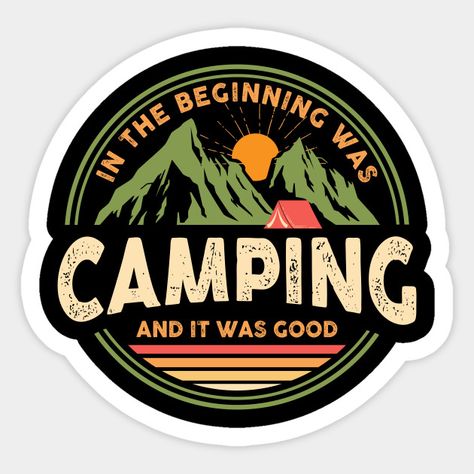 Happy Camper, Camping Logo Design, Camp Logo Ideas, Camping Logo, Logo Camping, Camping Logo Design Ideas, Camp Stickers, Camping Stickers, Camp Sticker Design