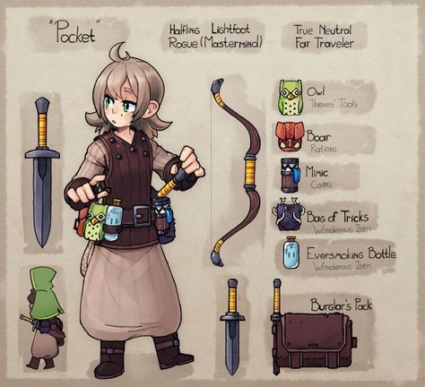 Dnd Halfling, Dnd Character Sheet, Dungeons And Dragons Characters, D&d Dungeons And Dragons, Dungeons And Dragons Homebrew, Arte Fantasy, Character Sheet, Fantasy Rpg, Character Design References