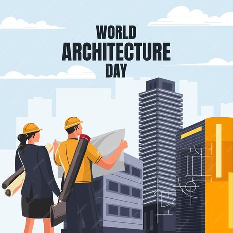 Premium Vector | Flat illustration for world architecture day World Architecture Day, Architecture Day, World Architecture, Free Business Card Mockup, Business Card Maker, Flyer Maker, Poster Maker, Card Banner, Presentation Template Free