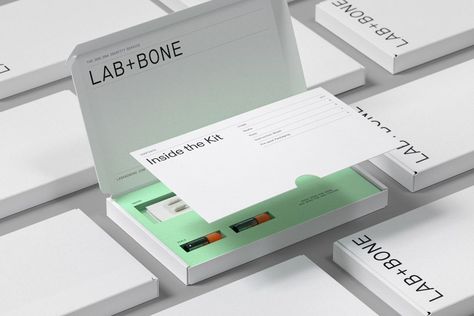 Campbell Hay on Instagram: “New work for Lab+Bone. With dog theft on the rise Lab+Bone was conceived as a service to securely store your dog’s DNA; protecting their…” Escape Room Design, Jewelry Packaging Design, Typography Packaging, Packaging Template, Sample Box, Press Kit, Brand Building, Packaging Design Inspiration, Jewelry Packaging