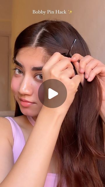 Ria Amin on Instagram: "Bobby Pin Hack 🩶" Bobby Pin Bangs Back, Bobby Pin Front Of Hair, Bobby Pin Hack, Bobby Pin Hairstyles For Short Hair, Hairstyles With Bobby Pins, Pinned Bangs, Hair Pinned Back, Rare Tattoos, Bangs Back