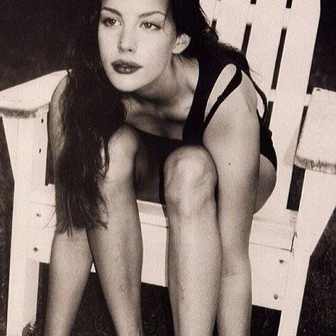 liv love Liv Tyler, A Chair, A Woman, Black And White, White, Black