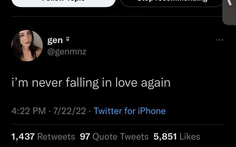 Never Love Again Quotes, Never Falling In Love Again, Love Again Quotes, Love Is Overrated, Never Love Again, In Love Again, Never Fall In Love, Falling In Love Again, Love Again