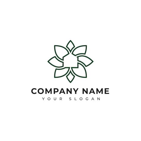 Real estate logo design vector template ... | Premium Vector #Freepik #vector #background #logo #business #sale Beauty Clinic Logo Design, Plant Logo Ideas, Beauty Clinic Logo, Nr Logo, Clinic Logo Design, Graphic Designer Studio, Plant Logos, Skincare Logo, Estate Logo Design