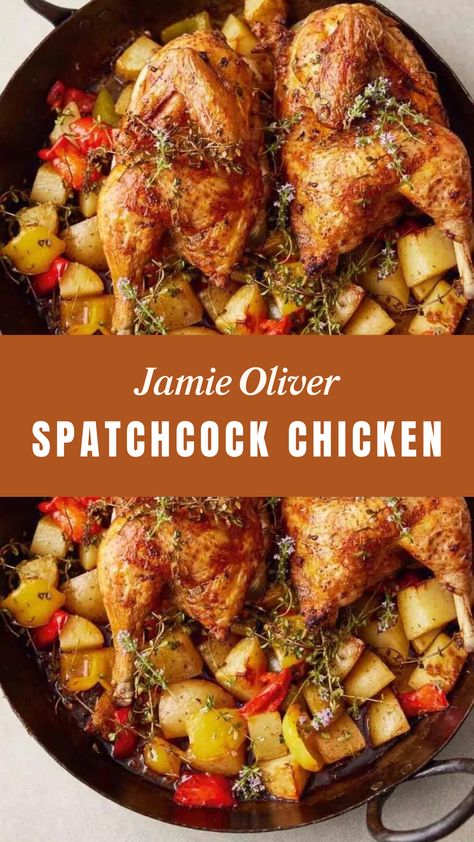 Jamie Oliver Spatchcock Chicken Best Spatchcock Chicken Recipe, Spatchcock Chicken And Potatoes, Jamie Oliver One Pan Wonders, Jamie Oliver 5 Ingredients Mediterranean, Jamie Oliver Recipes 5 Ingredients, Jamie Oliver 5 Ingredients Recipes, Jamie Oliver 5 Ingredients, Jamie Oliver Chicken, Jaime Oliver