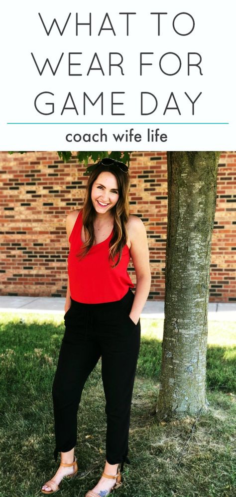 What to wear for Game Day: team colors Coach’s Wife Outfit, Coach Wife Outfit, Coaches Wife Outfit, Football Coach Wife Outfit, Football Game Outfits For Women Over 40, Coach Outfits Sports, Coach Game Day Outfit, What To Wear To A Football Game, Mom Game Day Outfit