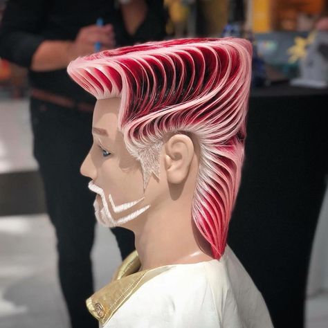 Barber skills to the max 💈📶 #omcHairWorld #PivotPoint #PivotPointBarbering #LearnForward (📸: @shelwinjafet) Creative Haircuts, Get Scared, Shaved Hair Designs, Avant Garde Hair, Dramatic Hair, Men Haircut Styles, Fantasy Hair, Long Hair Girl, Hair Art