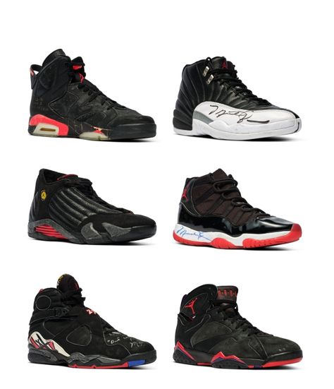 Michael Jordan's "Dynasty" shoe collection is up for sale Michael Jordan Unc, Jordan Xiv, Air Jordan Basketball Shoes, Air Jordan Vi, Sneaker Bar, Air Jordan Xi, Jordan Basketball Shoes, Michael Jordan Shoes, Sneaker Collection