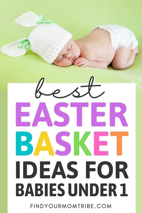 What do you get a baby for Easter?! These are 20 of the BEST Easter basket ideas for babies under 1. Affordable and non-toxic gift ideas, too! Newborn Easter Basket, Easter Basket Ideas For Babies, Postpartum Party, First Easter Basket, Boys Easter Basket, Baby Easter Basket, Baby Easter Gifts, Baby Boy Easter, Easter Headbands