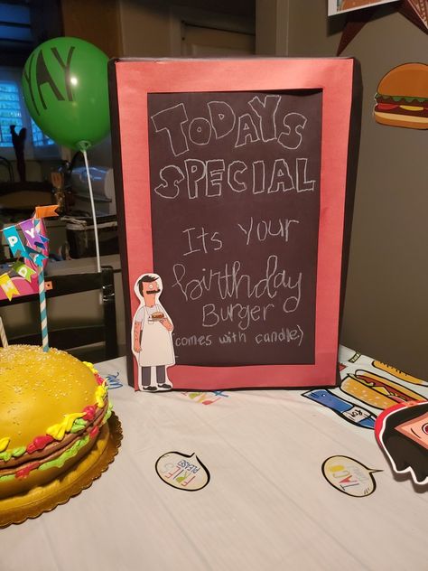 Bobs Burger Birthday, Bob's Burgers Birthday Party, Bobs Burger Birthday Party Ideas, Bobs Burgers Party Decorations, Bobs Burgers Party Theme, Bobs Burger Party Theme, Bobs Burger Party, Bobs Burgers Birthday, Bobs Burgers Birthday Party