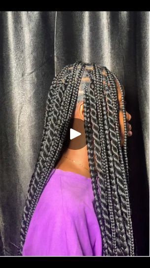 Braids And Twists Mixed Together, Box Braids And Twist Mixed, Twists And Braids Mixed, Braid And Twist Combo, Braids And Twists Mixed, Mixed Braids Hairstyles, Braids And Twist, Half Braid, Mixed Curly Hair