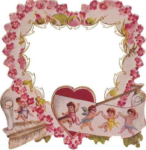 Valentines Frames, Printable Frames, Valentine Picture, Victorian Valentines, Matting Pictures, Victorian Scrap, Cute Frames, Frame Card, Images Vintage