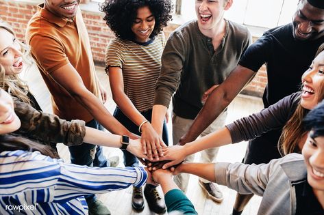 Group of diverse people stacking hands in the middle | premium image by rawpixel.com / McKinsey Diverse Group Of People, Group Picture Poses, Groups Of People, People Group, People Working Together, Diverse People, A Group Of People, Health Insurance Plans, Business Portrait