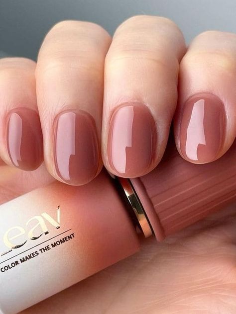 Brown Jelly Nails, Fall Jelly Nails, Brown Nail Design, Brown Nail Designs, Brown Nail Art, Brown Nail Polish, Orange Nail Designs, Brown Nail, Brown Nails Design