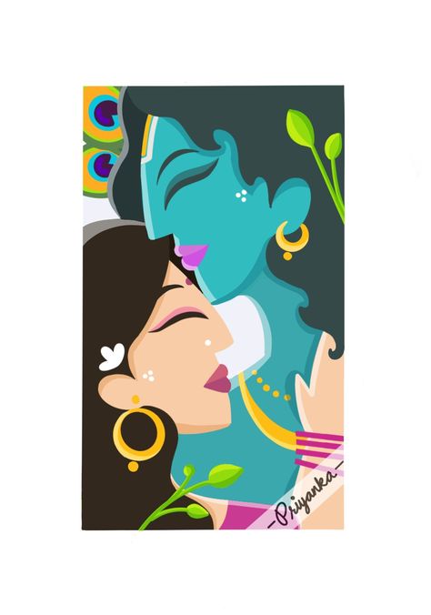 Lovely radha krishna Radhe Krishna Water Colour Painting, Abstract Painting Of Krishna, Radha Krishna Poster Color Painting, Abstract Art Krishna, Radhe Krishna Painting Canvas Easy, Radha Krishna Canvas Painting Ideas, Radha Krishna Painting Ideas, Entrance Door Decoration Indian, Radha Krishna Illustration Art