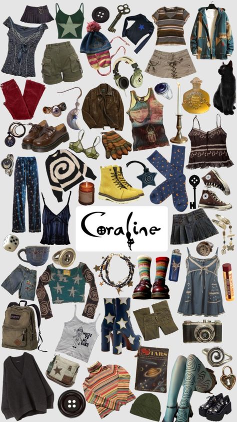 #coraline #coralinemovie #coralinejones #coralineaesthetic #movies #alt #grunge Silly Clothes, Alt Grunge, Coraline Jones, Funky Outfits, Fall Fits, Oui Oui, Themed Outfits, Swaggy Outfits, Really Cute Outfits