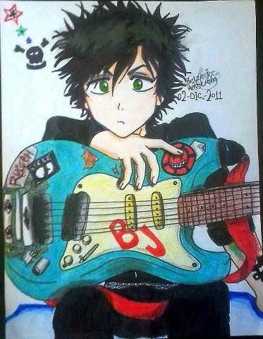 Billie Joe Armstrong Fanart, Green Day Drawings, Green Day Fanart, Green Day Art, Band Drawing, Bat Cake, Billy Joe Armstrong, Green Day Band, Emo Art