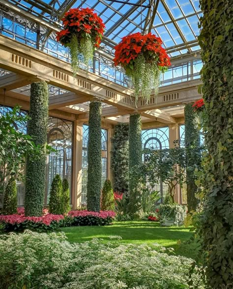 National Poinsettia Day | December 12th | Winter | longwoodgardens Living Space Decor, Longwood Gardens, Architecture Model House, Pond Design, Trik Fotografi, Beautiful Dream, Design School, Luxury Homes Dream Houses, Environment Concept Art