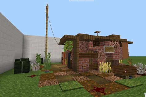 Zombie Apocalypse Minecraft House, Fallout Minecraft Builds, Apocalypse Minecraft Builds, Minecraft Wasteland, Minecraft Apocalypse Build, Fallout Minecraft, Minecraft Apocalypse, Minecraft Decor Ideas, Minecraft Bases