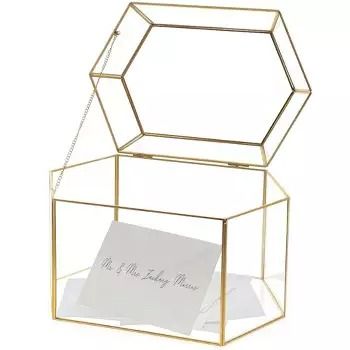 Wedding Party Supplies & Decorations : Page 8 : Target Glass Wedding Card Box, Wedding Gift Money, Gift Money, Golden Copper, Wedding Card Box, Glass Wedding, Wedding Money, Copper Frame, Glass Box