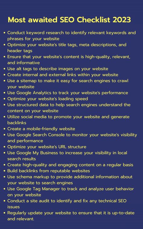 Digital Marketing Checklist, Youtube Checklist, Seo 2023, Seo Checklist, Seo Website Design, Marketing Checklist, Writing Checklist, Blog Checklist, Seo Writing