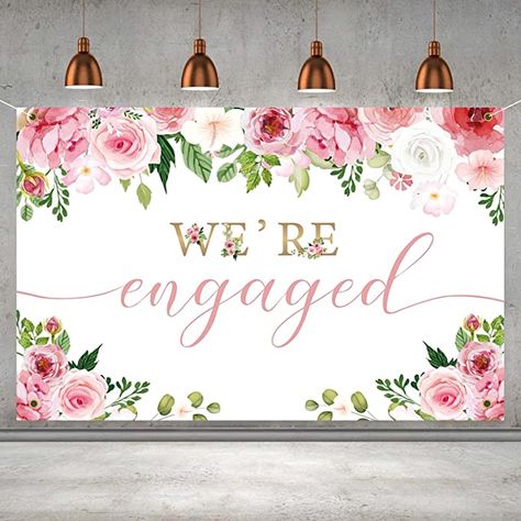 Amazon.com: P.G Collin Happily Ever After Floral Banner Backdrop Sign Wedding Bridal Shower Engagement Bachelorette Party Decorations Supplies for Women 6 x 4ft Pink Pink Happily : Toys & Games Bride To Be Banner, Wedding Shower Decorations, Floral Banners, Bachelorette Decorations, Pink Bride, Engagement Decorations, Rose Gold Bridal, Wedding Theme Colors, Theme Color