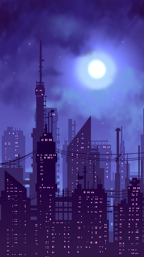 Monochromatic Cityscape, Arabic Wallpaper, Models Without Makeup, Photos Of Models, City Of Stars, Night Drawing, Cityscape Drawing, Purple City, Cityscape Wallpaper