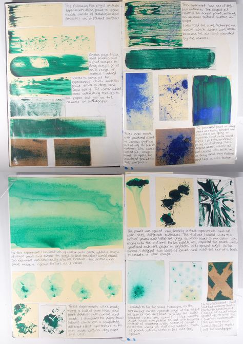 Painting Experiments | Flickr - Photo Sharing! Sketchbook Layout, Textiles Sketchbook, Gcse Art Sketchbook, Artist Journal, Artist Sketchbook, Sketchbook Ideas, Gcse Art, Sketchbook Pages, A Level Art