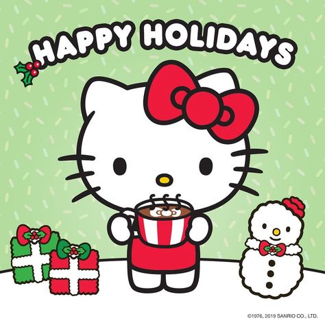 Hello Kitty Cafe Las Vegas on Instagram: “Happy Holidays from Hello Kitty Cafe Las Vegas! ✨ Stop by today for some sweet treats! ❤️🧁” Happy New Year Hello Kitty, Hello Kitty Baking, Christmas Cafe, Christmas Hello Kitty, Sanrio Christmas, Message Ideas, Hello Kitty Vans, Merry Christmas Text, Kitty Cafe