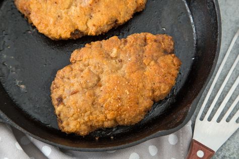 This is from Southern Living. Its the BEST chicken-fried steak Ive ever had. Talk about comfort food! Pork Cube Steak, Fried Cube Steak Recipes, Pork Cube Steak Recipes, Pork Cube Steaks, Cubed Pork Recipes, Fried Cube Steaks, Baked Pork Steak, Pork Steak Recipe, Chicken Fried Steak Recipe