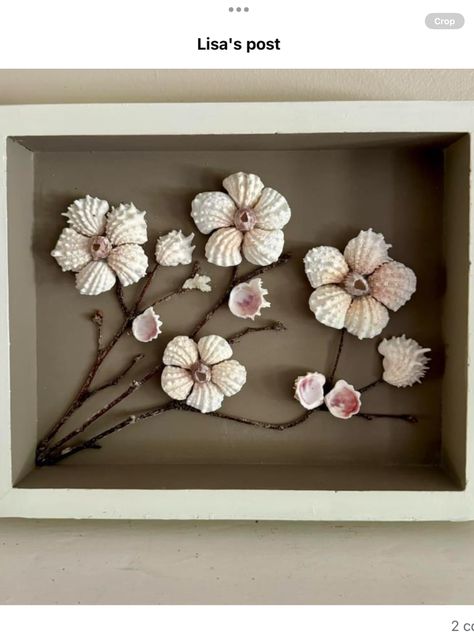 Small Sea Shell Crafts, Sea Shell Art Diy, Sea Shell Art Projects, Things To Make With Seashells, Seashell Diy, Shells Crafts, Sand Dollar Art, Seashell Art Diy, Beachy Stuff