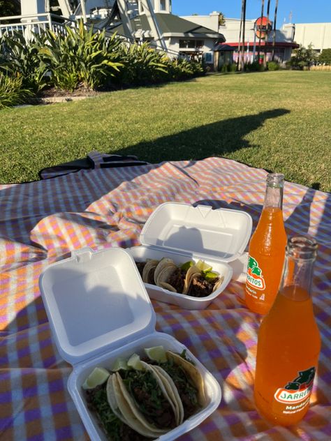 Taco Picnic, Picnic Food Ideas Aesthetic, Mexican Picnic, Taco Date, Picnic Romantico, Romantic Picnic Food, Recreate Photos, Hangout Ideas, Cute Picnic