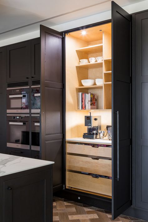 Kitchen Larder Units, Buster And Punch, Marlow Buckinghamshire, Kitchen Larder Cupboard, Tiny Kitchen Remodel, Door Solutions, Kitchen Larder, Larder Cupboard, Larder Unit