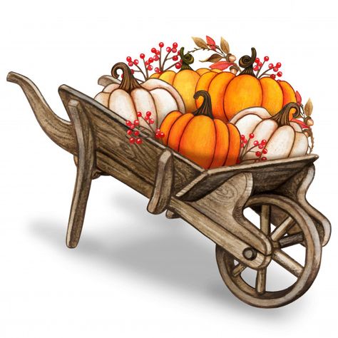 Vintage Wheelbarrow, Rustic Watercolor, Watercolor Flower Background, Watercolor Vintage, Pumpkin Png, Beach Watercolor, Pumpkin Colors, Fall Png, Western Design