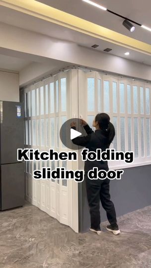 Folding Sliding Doors, Sliding Folding Doors, Diy Window Treatments, Partition Design, Diy Window, Folding Doors, Hanging Rail, Door Installation, Sliding Door