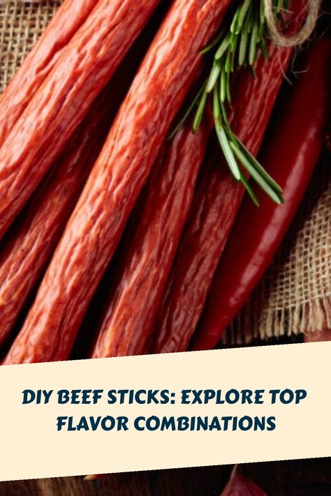 Create gourmet DIY beef sticks by choosing lean beef cuts, flavorful spices, effective binding agents, and marinating for robust taste profiles. Beef Sticks Homemade, Homemade Meat Sticks, Homemade Beef Sticks How To Make, Diy Beef Jerky In Oven, Diy Beef Sticks, Homemade Beef Sticks, Home Made Beef Jerky, Making Beef Jerky In The Oven, Beef Sticks Recipe