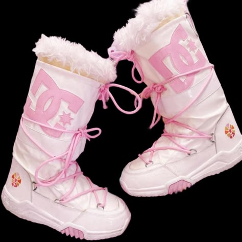 𝗢𝗡 𝗛𝗢𝗟𝗗 🌸🍨 Rare DC Snow Boots Color wave: pink +... - Depop Dc Snow Boots Pink, Dc Moon Boots, Pink Dc Shoes, Dc Snow Boots, Dc Clothes, Singer Inspiration, Dc Boots, Pink Snowboard, Pink Snow Boots