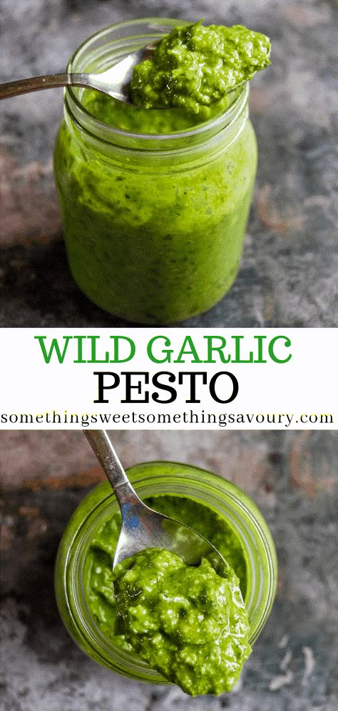 Make the most of wild garlic season by making this delicious wild garlic pesto - spoon it over grilled meat or fish, stir through pasta or use as a pizza topping is just a few of the many ways you can use it! #wildgarlicpesto #wildgarlicrecipes Pesto Recipe No Nuts, Garlic Pesto Recipe, Ramp Pesto, Wild Garlic Pesto, Garlic Pesto, Foraging Recipes, Green Pesto, Foraged Food, Garlic Seasoning