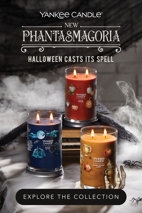 Halloween Cast, Yankee Candle Halloween, Candle Halloween, Candle Projects, Candle Scents, Personalized Gift Cards, Halloween Candle, Candle Shades, Outdoor Candles