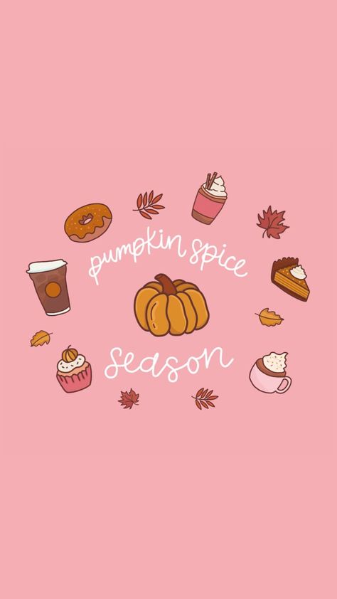 Pink Fall Widgets, Pink Fall Backgrounds, Pink Pumpkin Wallpaper, Iphone Wallpapers Funny, Pumpkin Iphone Wallpaper, Wallpaper Laptop Christmas, Pumpkin Spice Wallpaper, Pink Fall Wallpaper, Sticker Procreate