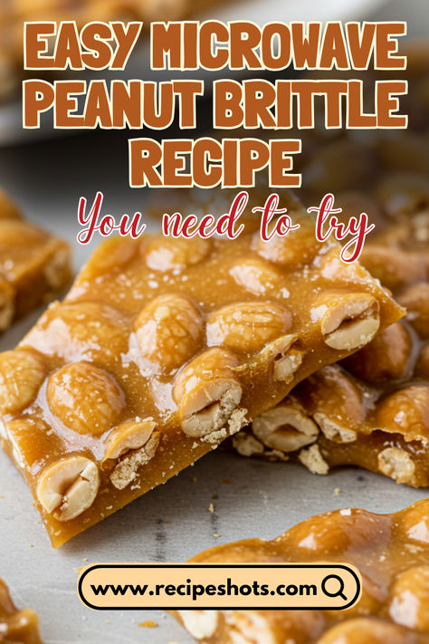 No candy thermometer, no hassle—just crispy, golden peanut brittle made right in your microwave! 🤩 This quick & easy recipe delivers the perfect balance of sweet and salty crunch, making it a must-have for holiday treats or everyday snacking! 💛🍯 Peanut Brittle Recipe Easy, Microwave Peanut Brittle Recipe, Microwave Peanut Brittle, Peanut Brittle Recipe, Brittle Recipes, Toffee Recipe, Quick Treats, Candy Thermometer, Peanut Brittle