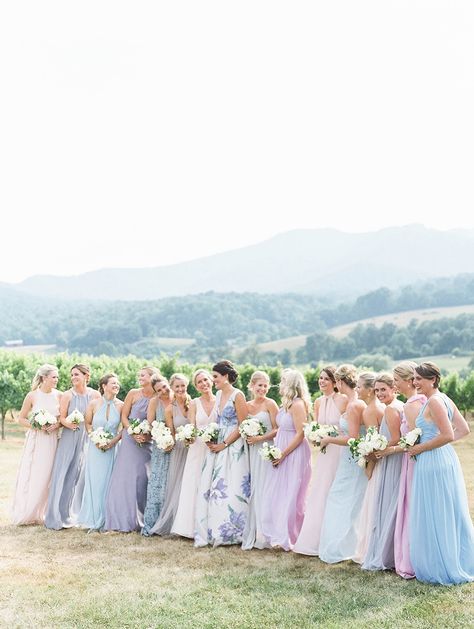 Bridesmaid Dress Mix And Match, Iridescent Bridesmaid Dress, Bridesmaid Pastel Dresses Color Schemes, Pastel Shades Bridesmaid Dresses, Bridesmaid Dresses Pastel Purple, Pastel Wedding Theme Color Schemes Bridesmaid Dresses, Bridesmaid Pastel Dresses, Blue Purple Bridesmaid Dresses, Lavender And Pink Bridesmaid Dresses