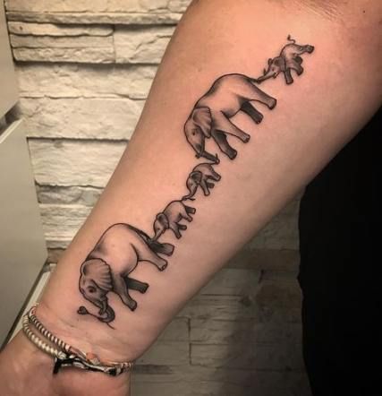 4 Elephant Family Tattoo, 4 Elephants Tattoo, Elephant Family Tattoo Design, Elephant Family Tattoos, Elephant Family Tattoo, Cute Elephant Tattoo, Tattoo Elephant, Family Tattoo Designs, Elephant Tattoo Design