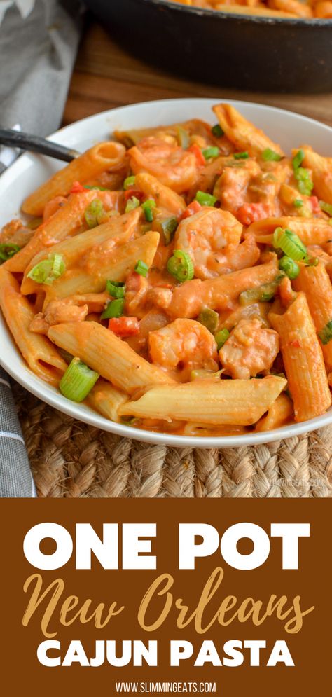 New Orleans Pasta, Sw Recipes, Cajun Pasta, Cajun Recipes, Creamy Pasta, Food Test, Healthy Dinners, One Pot Meals, One Pot