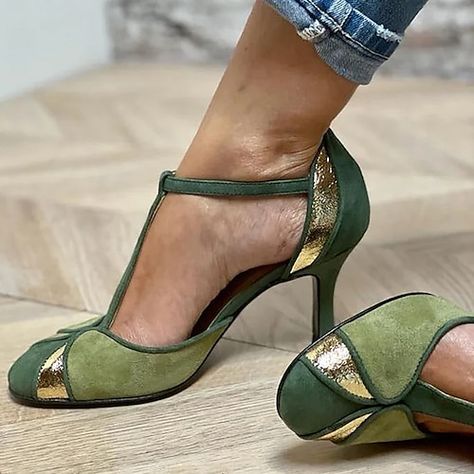 Retro Inspired Fashion, Fashion Walk, Heels Online, T Strap Heels, Women's Heels, Pump Sandals, T Strap, Strap Heels, Womens Heels