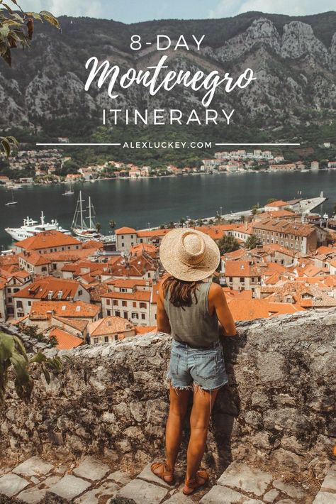 Planning an upcoming trip to Montenegro? Check out Travel Blogger, Luckey Alex's 8-Day Montenegro Itinerary to learn all there is to see, do and eat. Montenegro Aesthetic, Montenegro Itinerary, Montenegro Beach, Montenegro Travel, Voyage Europe, Europe Travel Guide, Dubrovnik, Travel Inspo, Travel Itinerary