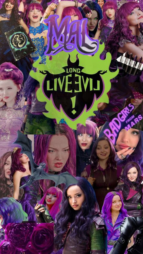 #mal #malbertha #descendants #descendants2 #descendants3 #disney #dcom 😈🐍Mal🐉💜 Evie From Descendants, Mal And Evie Descendants, Dove Cameron Descendants, Disney Descendants Characters, Disney Descendants Mal, Sister Wallpaper, Descendants Pictures, Evie Descendants, Mal Descendants