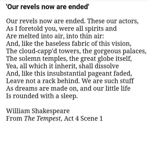 Shakespeare Monologue, What Is Poetry, Favorite Poems, Poetry Magazine, Ending Quotes, Theatre School, Cheesy Quotes, Wicked Ways, William Shakespeare