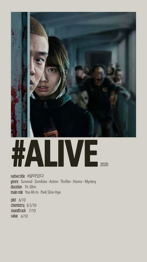 Action Kdramas To Watch, Alive Movie, Alive Film, Action Movies To Watch, Kdramas To Watch, Action Movie Poster, Netflix Movies To Watch, Night Film, Series Poster