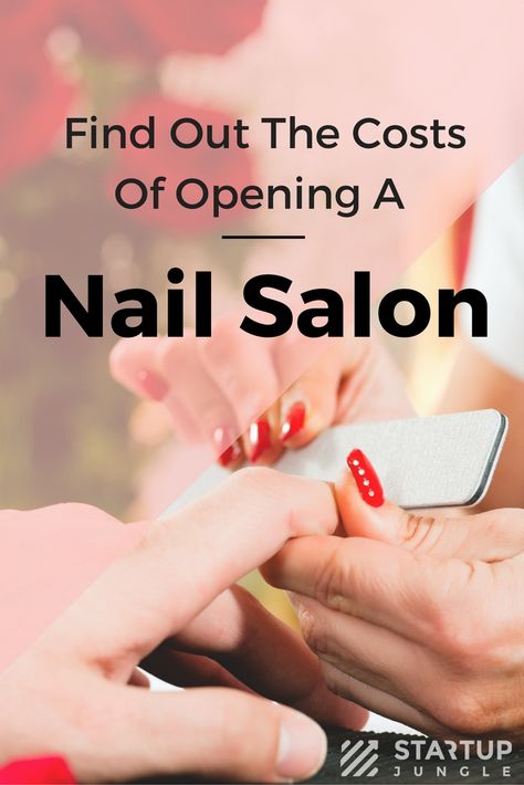 Have you wondered how much it costs to open a nail salon? It's not as much as you think...find out at Startup Jungle. Opening A Nail Salon, Business Plan For Nail Salon, Starting A Nail Salon At Home, Nail Salon Ventilation System, Nail Salon Essentials, Nail Salon Inspiration, Nail Salon Set Up Ideas, Nail Parlour Interior Design, Nail Spa Ideas